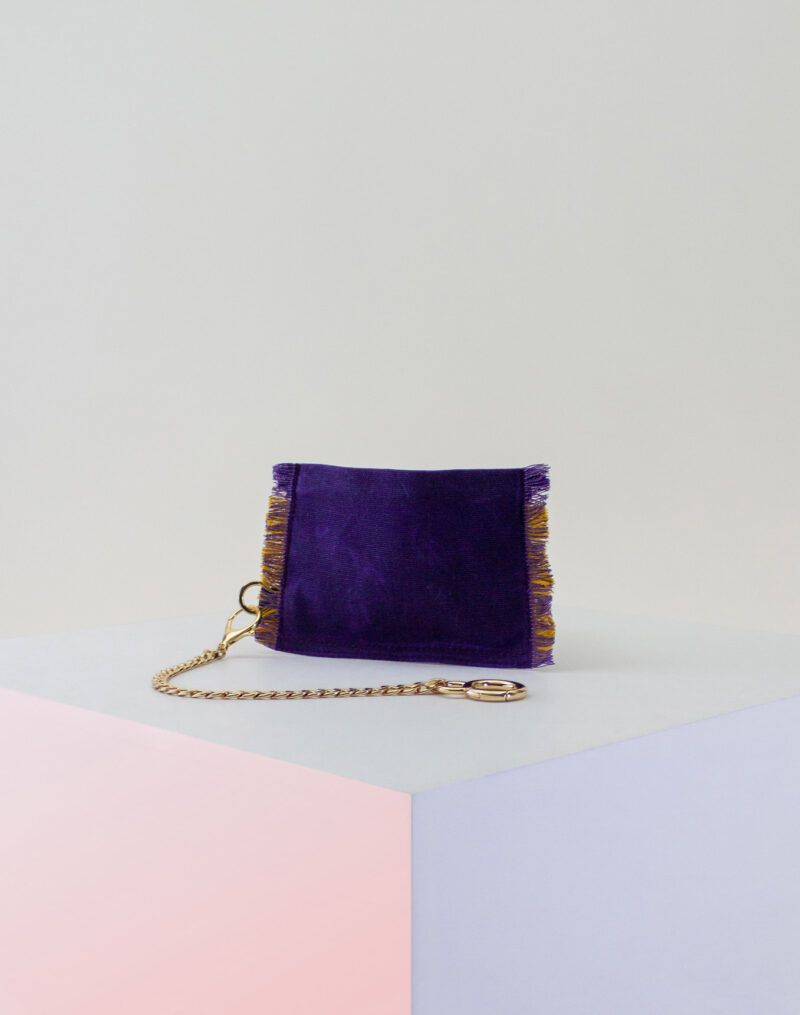 purple yellow zip pouch