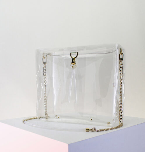 boxy zipper clear bag front